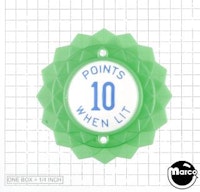 Pop bumper cap daisy dome green 'Scores 10 When Lit' blue