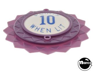 Pop bumper cap daisy dome purple 'Points 10 When Lit' blue
