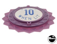 Pop bumper cap daisy dome purple 'Points 10 When Lit' blue