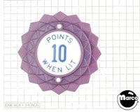 Pop bumper cap daisy dome purple 'Points 10 When Lit' blue