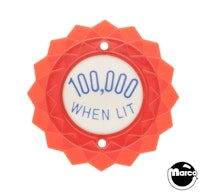 Pop bumper cap daisy dome red '100,000 When Lit' blue