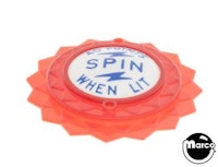 Pop bumper cap daisy dome red '40 Points Spin W/L' blue