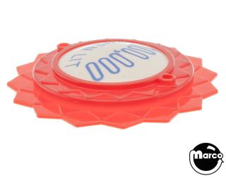Pop bumper cap daisy dome red '100,000 When Lit' blue