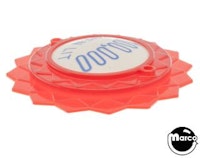 Pop bumper cap daisy dome red '100,000 When Lit' blue