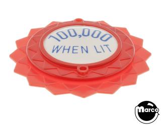 Pop bumper cap daisy dome red '100,000 When Lit' blue