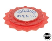 Pop bumper cap daisy dome red '100,000 When Lit' blue