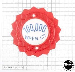 Pop bumper cap daisy dome red '100,000 When Lit' blue