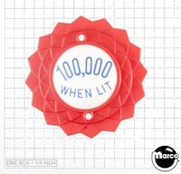 Pop bumper cap daisy dome red '100,000 When Lit' blue