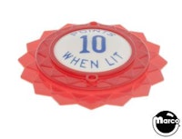 Pop bumper cap daisy dome red '10 Points' blue