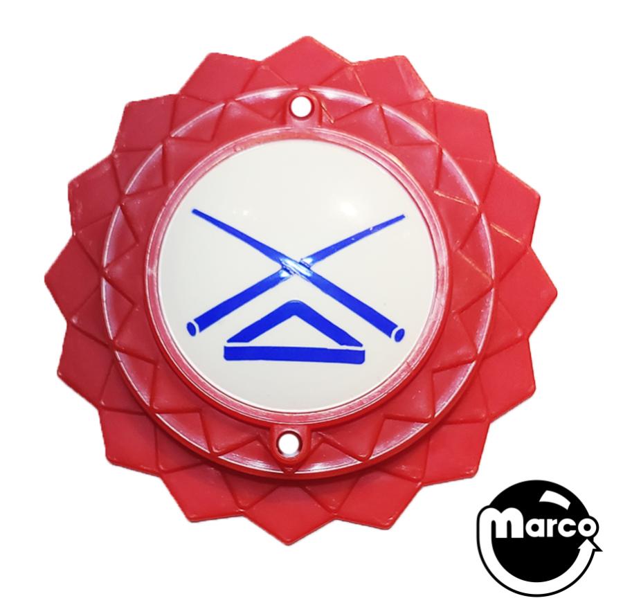 Pop bumper cap daisy dome red pool sticks