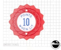 Pop bumper cap daisy dome red 'Points 10 When Lit' blue