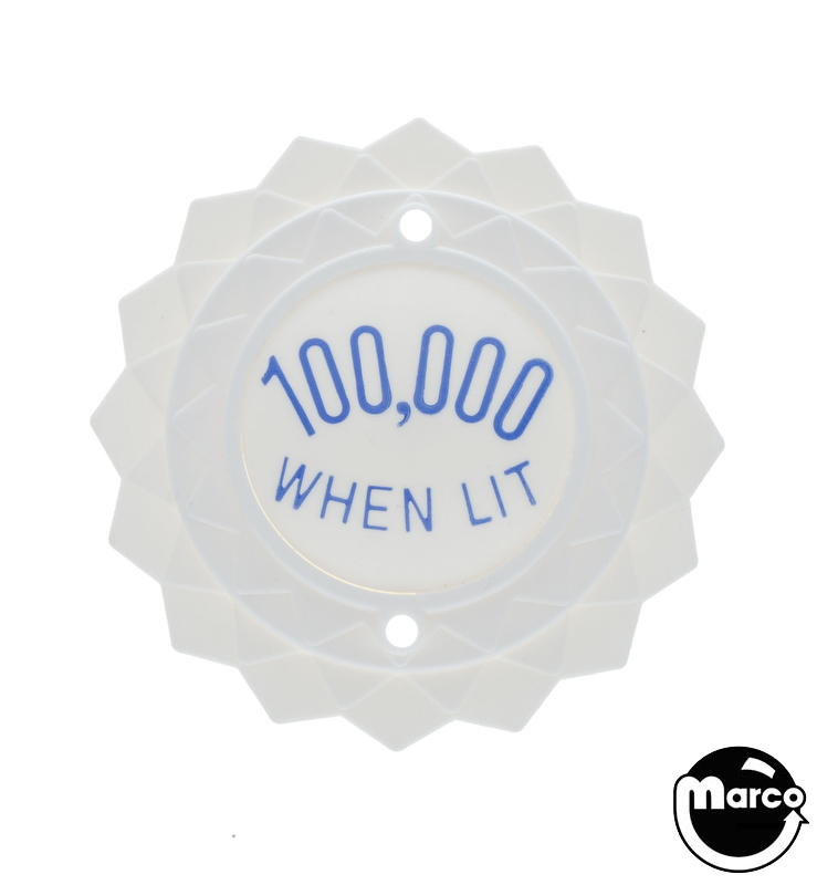 Pop bumper cap daisy dome white '100,000 When Lit' blue