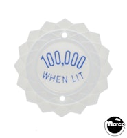 Pop bumper cap daisy dome white '100,000 When Lit' blue