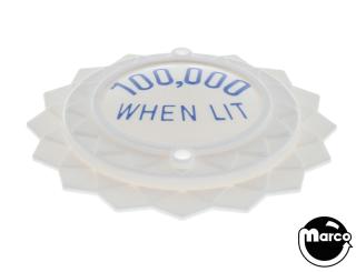 Pop bumper cap daisy dome white '100,000 When Lit' blue