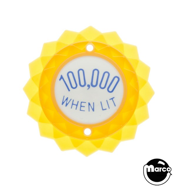 Pop bumper cap daisy dome yellow '100,000 When Lit' blue