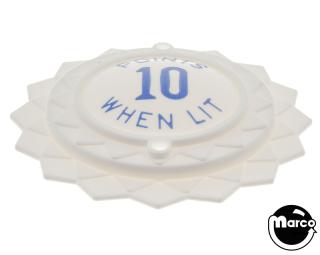 Pop bumper cap daisy dome white 'Points 10 When Lit' blue