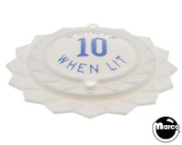 Pop bumper cap daisy dome white 'Points 10 When Lit' blue
