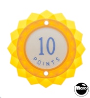 Pop bumper cap daisy dome yellow '10 Points' blue