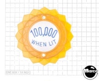 Pop bumper cap daisy dome yellow '100,000 When Lit' blue