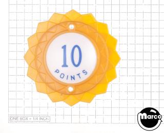 Pop bumper cap daisy dome yellow '10 Points' blue