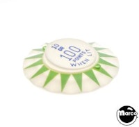 Pop bumper cap '10 or 100 Points W/Lit' G/B