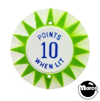 Pop bumper cap '10 Points W/Lit' G/B