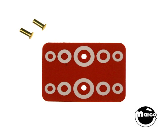 Target face - 2 hole rectangle 1.5 inch red circles