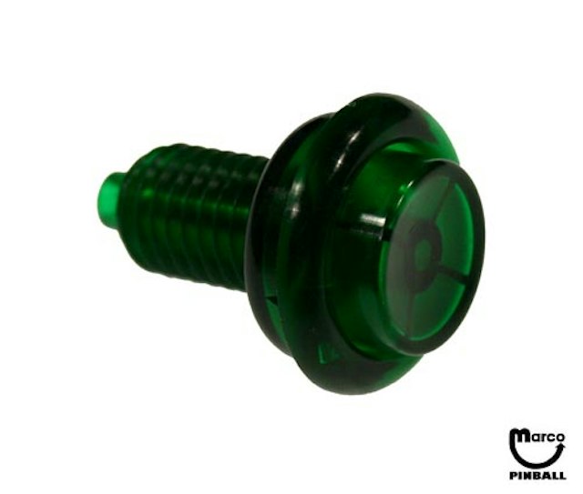 Pushbutton 1-3/8 inch green transparent
