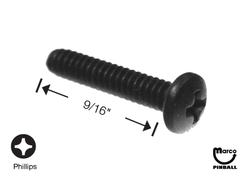 Machine Screw 4-40 x 9/16 inch p-ph black