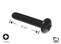 Machine Screw 4-40 x 9/16 inch p-ph black
