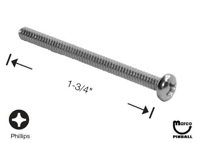 Machine Screw 6-32 x 1-3/4 inch p-ph