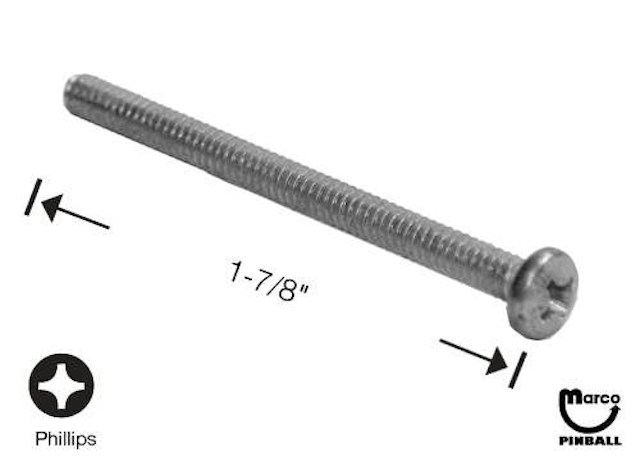 Machine Screw 6-32 x 1-7/8 inch p-ph