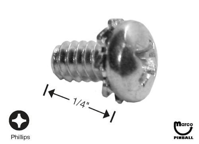 Machine Screw 6-32 x 1/4 inch p-rh-sems USE 4006-01003-04