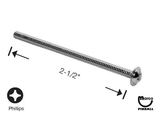 Machine Screw 6-32 x 2-1/2 inch p-rwh