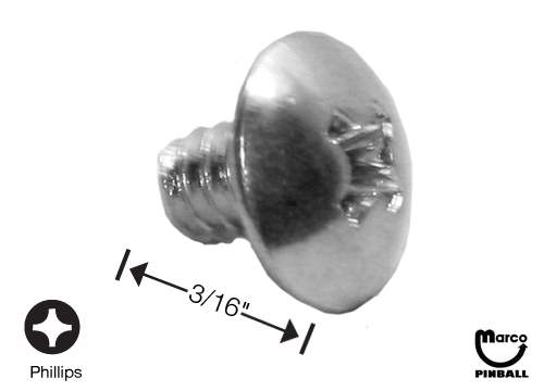 Machine Screw 6-32 x 3/16" p-tr hd