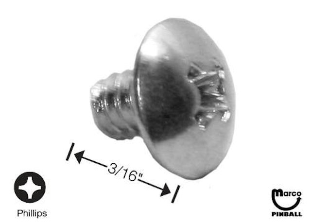 Machine Screw 6-32 x 3/16" p-tr hd