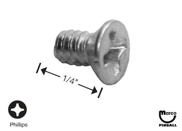 Machine Screw 6-32 x 1/4" p-flh