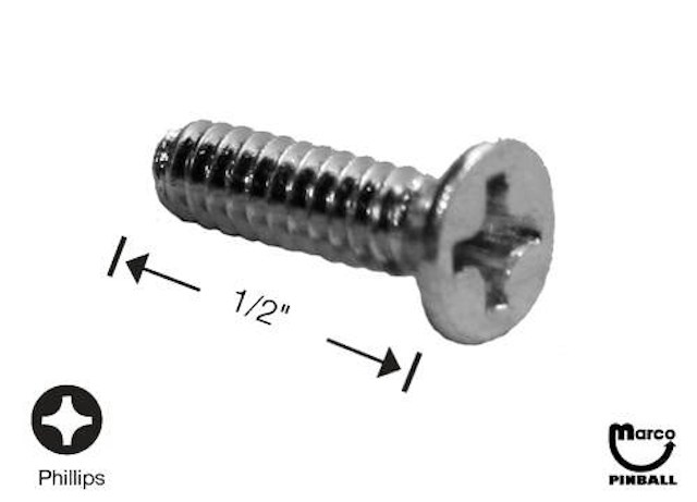 Machine Screw 6-32 x 1/2 inch p-flh