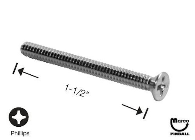Machine Screw 6-32 x 1-1/2" p-flh