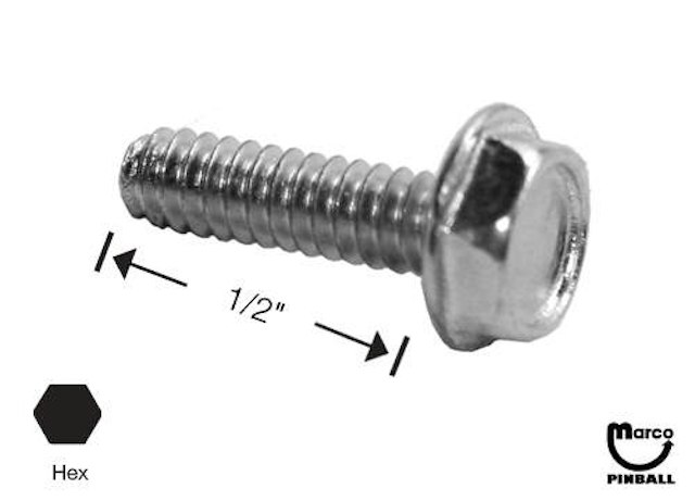 Machine Screw 6-32 x 1/2 inch pl-hwh