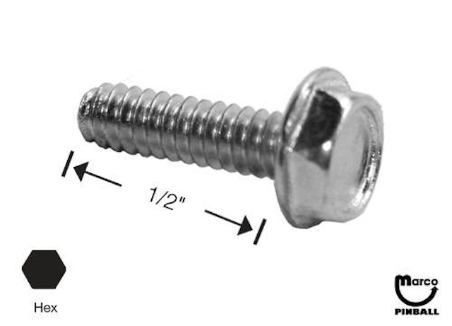 Machine Screw 6-32 x 1/2 inch pl-hwh