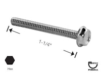 Machine Screw 6-32 x 1-1/4" pl-hwh