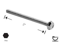 Machine Screw 6-32 x 2" pl-hwh