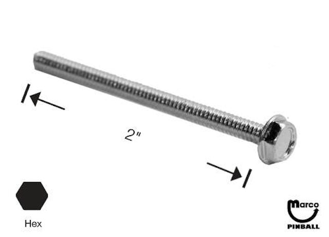 Machine Screw 6-32 x 2" pl-hwh