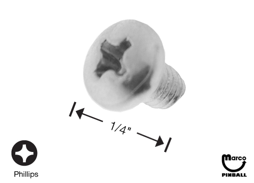 Machine Screw 8-32 x 1/4 inch p-ph