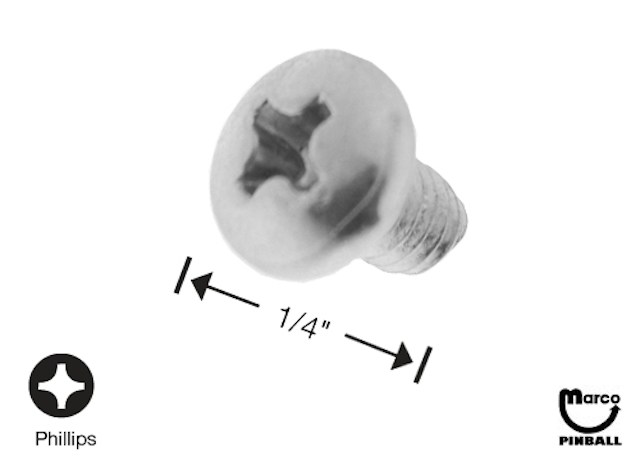 Machine Screw 8-32 x 1/4 inch p-ph