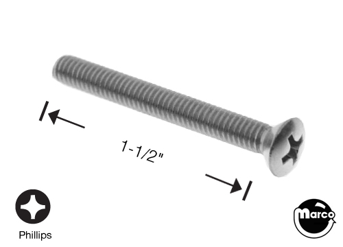 Machine Screw 8-32 x 1-1/2 inch p-oval ss
