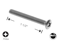 Machine Screw 8-32 x 1-1/2 inch p-oval ss