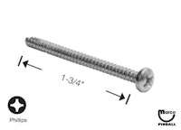 Sheet Metal Screw #6 x 1-3/4 invh p-ph T-25