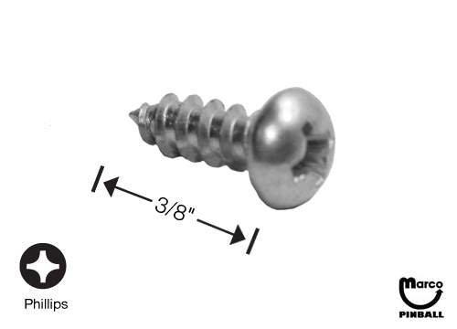 Sheet Metal Screw #6 x 3/8 inch p-rh-a